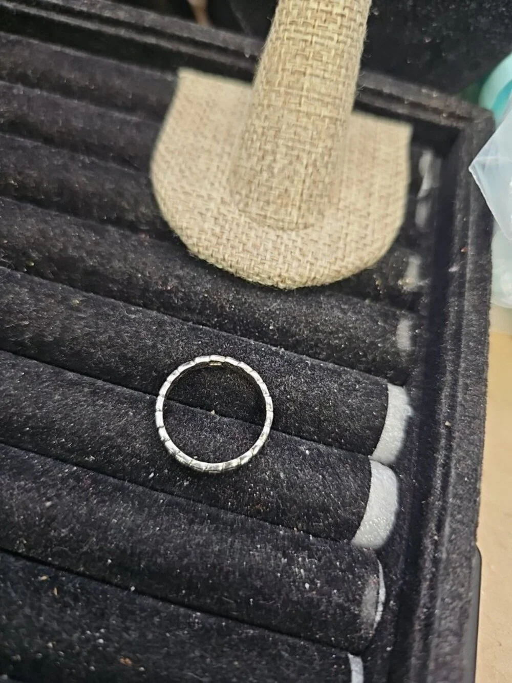 Ring Size 6.75  .925 Silver Wheat Design